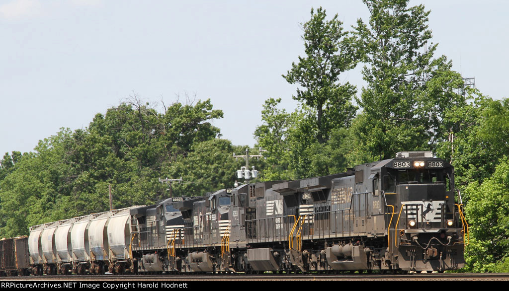 NS 8803 leads train 128 northbound